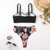Woman Sexy High Waist Two Piece Bikini Swimsuit, Size:XL(As Show)