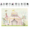 150 x 100cm Circus Clown Show Party Photography Background Cloth Decorative Scenes(MDZ00333)