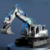 Children Science Education Building Block Toys Hydraulic Mechanical Engineering Vehicle, Model: Excavator