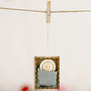Christmas Celebration Supplies Wooden Box Small Doll Pendant Children Gift Small Doll Pendant Tree Pendant(Grey)