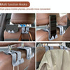 10PCS A-3 Car Hidden Seat Back Hook Multifunctional Rear Phone Holder Hook(Gray)