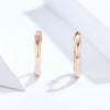 Simple Earrings Sterling Silver S925 Earrings Ear Buckles, Color:Rose Gold