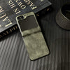 For Samsung Galaxy Z Flip5 Integrated Magnetic Axis Crazy Horse Texture Phone Case(Green)