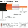 20cm Fakra F Male to Fakra F Female Extension Cable