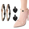 High Heel Shoes Prevent Heel Drop Shoelaces Four-Leaf Grass Shoelace Buckle(Mirror Black)