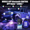 4 in 1 DC12V Car Mobile Phone Bluetooth APP Control  RGB Symphony Chassis Light with 16LEDs SMD-5050 Lamp Beads