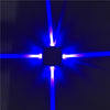 Round 12W LED Cross Star Wall Light Style Lamp Bar Network Bar KTV Club Background Wall Decoration Light(Blue Light)