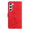 For Samsung Galaxy S25+ 5G Skin-feel Stitching Leather Phone Case(Red)