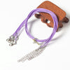 100 PCS Crystal Pendant Necklace Rope Jewelry Lanyard(Light Purple)