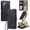 For Samsung Galaxy A36 Skin Feel Totem Embossed Leather Phone Case(Black)