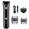 Waterproof Pet Clipper - Quiet, Rechargeable, with Pedicure Head (Grey)