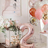 2 PCS 40 Inch Aluminium Foil Number Balloons Birthday Wedding Engagement Party Decor Kids Ball Supplies(2-Gold)