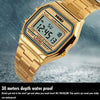 SKMEI 1123 Men Business Lightweight Watch Waterproof Steel Band Electronic Watch (Coffee Gold)
