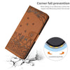 For Samsung Galaxy A26 5G Cat Embossing Pattern Leather Phone Case with Lanyard(Brown)