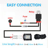 D0034 Off-road Vehicle 300W Round Waterproof Switch Light Wiring Harness