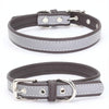 Reflective PU Leather Dog Collar, XXL, Dark Brown - CL181K