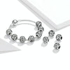 S925 Sterling Silver Mori Series Hollow Letters Beads DIY Bracelet Necklace Accessories(N)