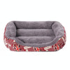 Red Flag Dog Bed, Medium (54x42x12cm) - Warm & Cosy