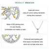 S925 Sterling Silver Zircon Gold Plated Tree Of Life Necklace(BSN371)