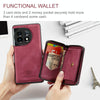 For OnePuls 11 JEEHOOD Magnetic Zipper Horizontal Flip Phone Leather Case(Red)