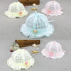 MZ5922 Lace Flower Princess Hat Summer Thin Baby Hat Sun Protection Hat, Size: 46cm(Light Blue)