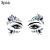 3 PCS  Forehead Green Masquerade Makeup Acrylic Face Sticker