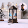 Gold Elk Pattern Christmas Simulation Flame LED Lamp Desktop Decoration