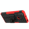 For Alcatel 3L (2021) Tire Texture Shockproof TPU+PC Protective Case with Holder(Red)