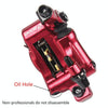 ZOOM HB100 Mountain Bike Hydraulic Brake Caliper Folding Bike Cable Pull Hydraulic Disc Brake Caliper, Style:Front and Rear(Red)
