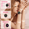 LEMFO LF35 1.43 inch AMOLED Round Screen Steel Strap Smart Watch Supports Blood Oxygen Detection(Gold)