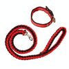 Braided Dog Lead, Red & Black, Medium (120cm) - Strong & Durable