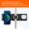 3-In-1 Magsafe Folding Wireless Charger Portable Wireless Fast Charging(Black)