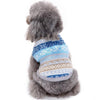 XS Blue Christmas Snowflake Dog Sweater (Knitted)