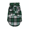 Cotton Plaid Dog Shirt, Green, L (45-52cm) - Summer Breathable