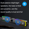 Wired Version DHE6002S RGB Lights HiFi Sound Effect Computer Audio Desktop Long Strip Speakers