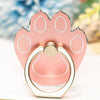 Multifunctional Metal Cartoon Cats Claw Cell Phone Ring Holder, Color: Silver Edge Rose Golden