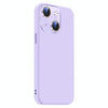 For iPhone 15 Nano Lens Cover Liquid Silicone Phone Case(Light Purple)