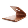 JS01 Wooden Desktop Phone Holder Universal Curved Wood Support Frame For Tablet Phones (Walnut)