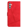 For Samsung Galaxy A36 Skin-feel Stitching Leather Phone Case(Red)