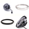 5.75 Inch Round Retro Headlight Ring Motorcycle Headlight Modification Parts(Black)