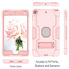 For iPad mini 3/2/1 Silicone + PC Protective Case with Stand(Rose Gold)