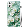 For Samsung Galaxy A05 Crystal Texture Colored Drawing Leather Phone Case(Jade Flowers)