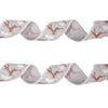 Christmas Imitation Hemp Ribbon Decoration With Wire, Length: 6M Gray White Edge
