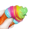 2 PCS rainbow ice cream cone decompression toys with rope