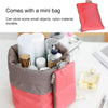 Large-capacity Cosmetic Bag Travel Suit Wash Bag Outdoor Waterproof Storage Bag Cylinder Wash Bag(Maca pink)
