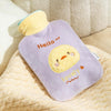 ZS103 Cartoon Plush Water-filled Explosion-proof Hot Water Bags, Spec: Purple Duck(1000ml)