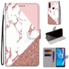 For Alcatel 1SE (2020) Coloured Drawing Cross Texture Horizontal Flip PU Leather Case with Holder & Card Slots & Wallet & Lanyard(Powder Stone Texture)