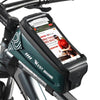 WEST BIKING 2.5L Bicycle Front Beam Mobile Phone Touch Screen Hard Shell Bag(Dark Green)
