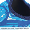 Non-slip Plastic Grain Texture Thick Cloth Sole Printing Diving Shoes and Socks, One Pair(Green Lines)