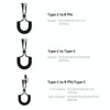 ENKAY PD 27W Type-C to 8 Pin 3A Elbow Expansion Spring Coiled Fast Chrging Data Cable, Length: 1.5m
